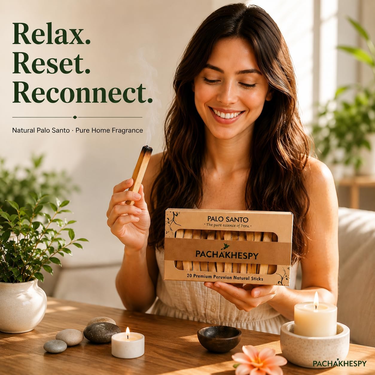 Authentic Premium Palo Santo from Peru 20 Pack of Natural Holy Wood Hand Harvested Smudging Sticks for Home Fragrance Energy Cleansing Meditation Spiritual Rituals Anti Stress Wellness Incense