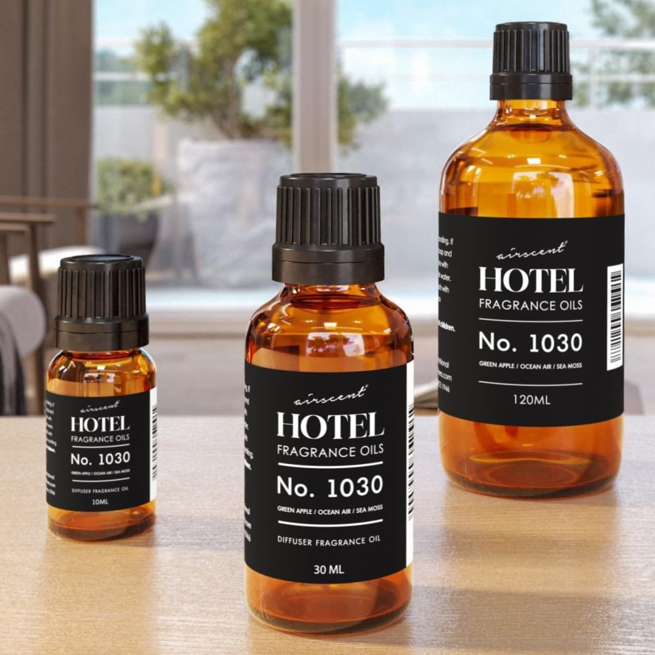 AirScent Hotel Diffuser Oil No. 1030 Inspired by The Beach House Hotel Scent - Fragrance Oil for Ultrasonic and Waterless Diffusers and Crafting - 10 mL, 0.34 fl oz Glass Bottle with Dropper