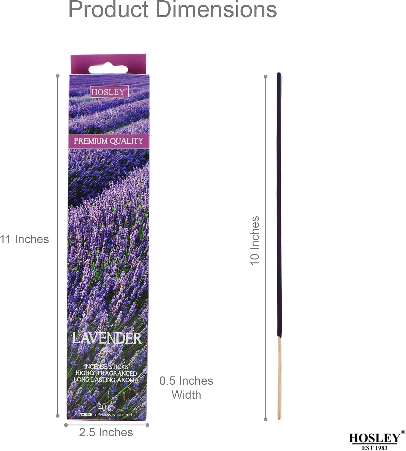 Hosley 120 Pack Incense Sticks + Bonus 120 Pack (Total 240) – Lavender – Bulk Pack Perfect for Home, Meditation & Aromatherapy