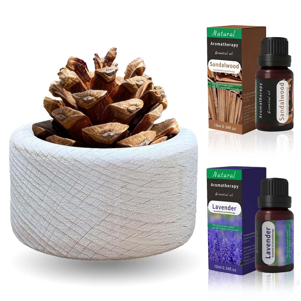 Wooden Essential Oil Diffuser - Small Cylinder Passive Diffuser