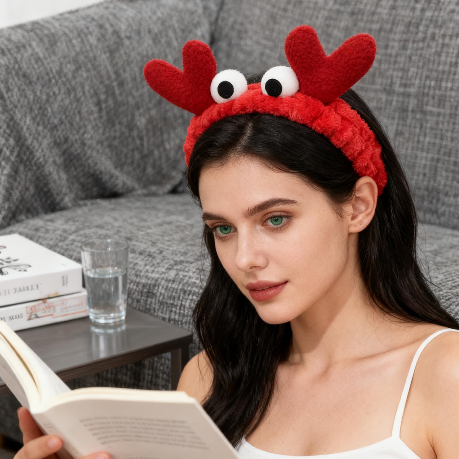 3pcs Spa Headband Cute Hair Band for Washing Face Women Microfiber Makeup Headbands with Snails Frog Crab Designs Coral Fleece Face Wash Facial Head Wraps Hair Lace for Cosmetic Shower