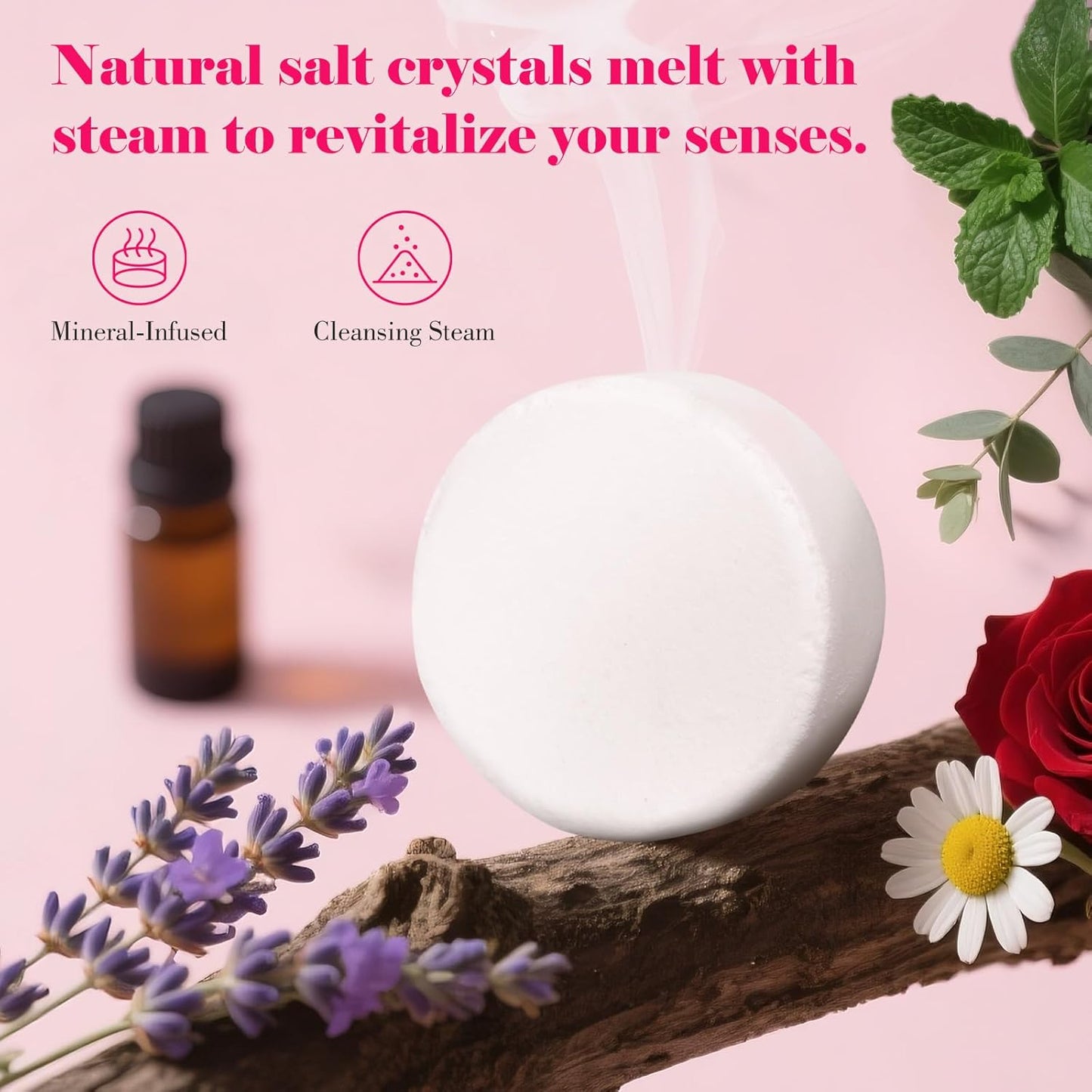 W&E Choice Shower Steamers Aromatherapy- Shower Bombs with Natural Essential Oils for Daily Relaxation & Stress Relief, Birthday/Christmas Gifts for Women, Mom, Wife