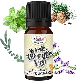 Wild Essentials Wake The F Up Essential Oil Blend, Uplifting Energizing Aromatherapy Oil for Diffusers, 100% Pure, Crafted in USA
