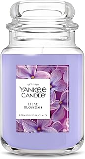 Yankee Candle Lilac Blossoms Scented Candle, 22oz Large Jar with up to 150 Hour Burn Time, Giftable, Birthdays