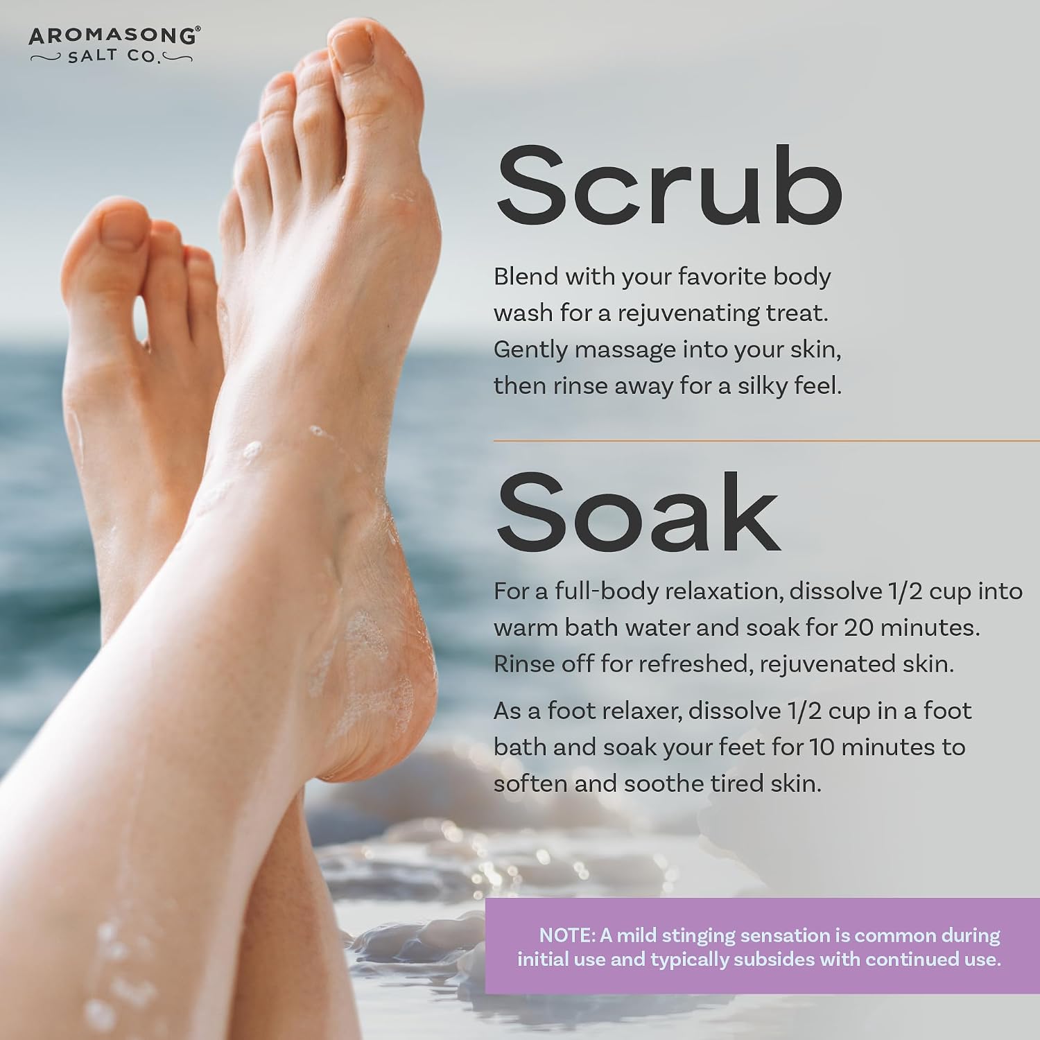 Aromasong RAW Magnesium Bath Flakes with 100% Natural Lavender, 14 Oz. Muscle Relaxing Organic Salts Mg Chloride, Mineral Soak Salt.