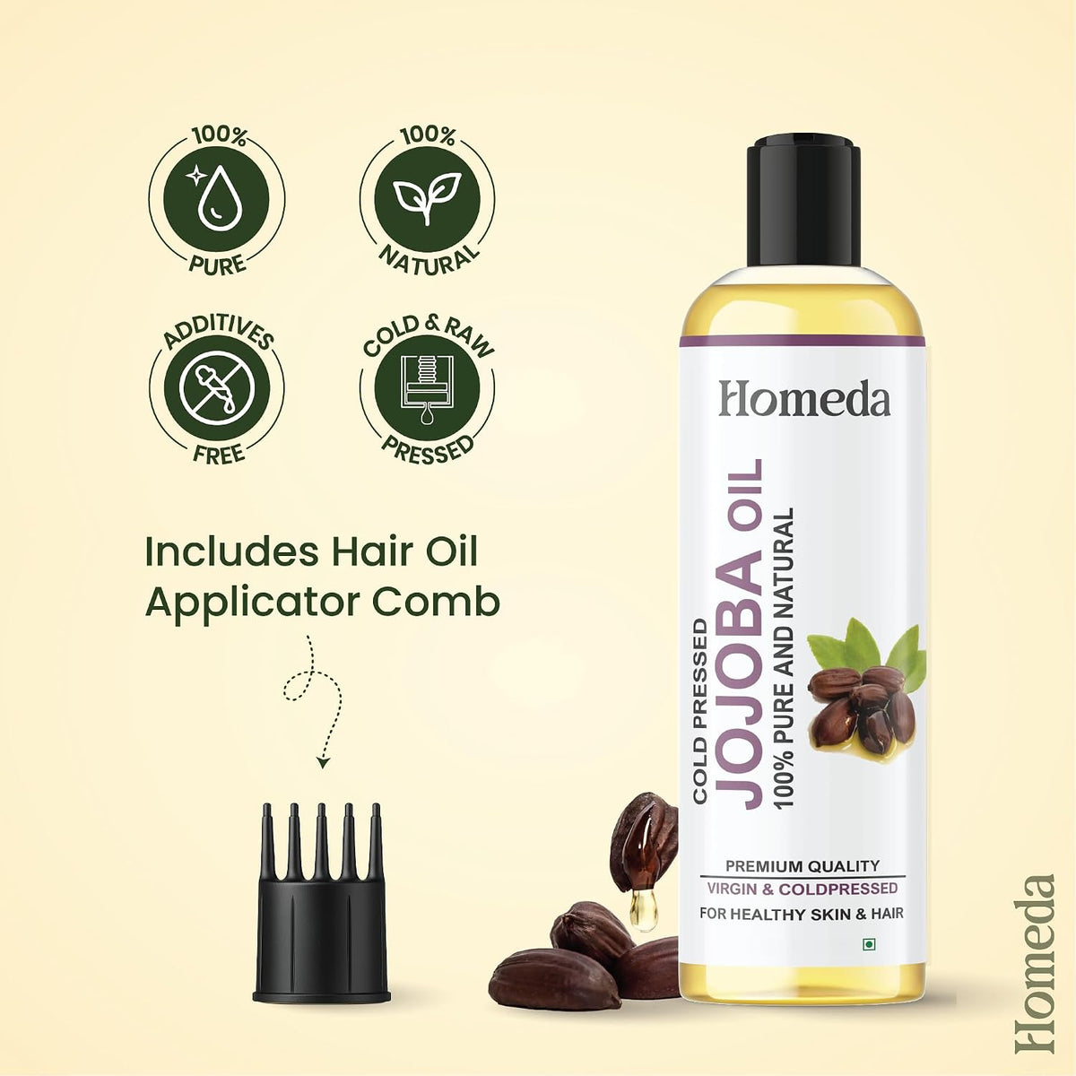 Jojoba Oil Cold Pressed for Nails Cuticle, Hair &amp; Skin 3.4oz