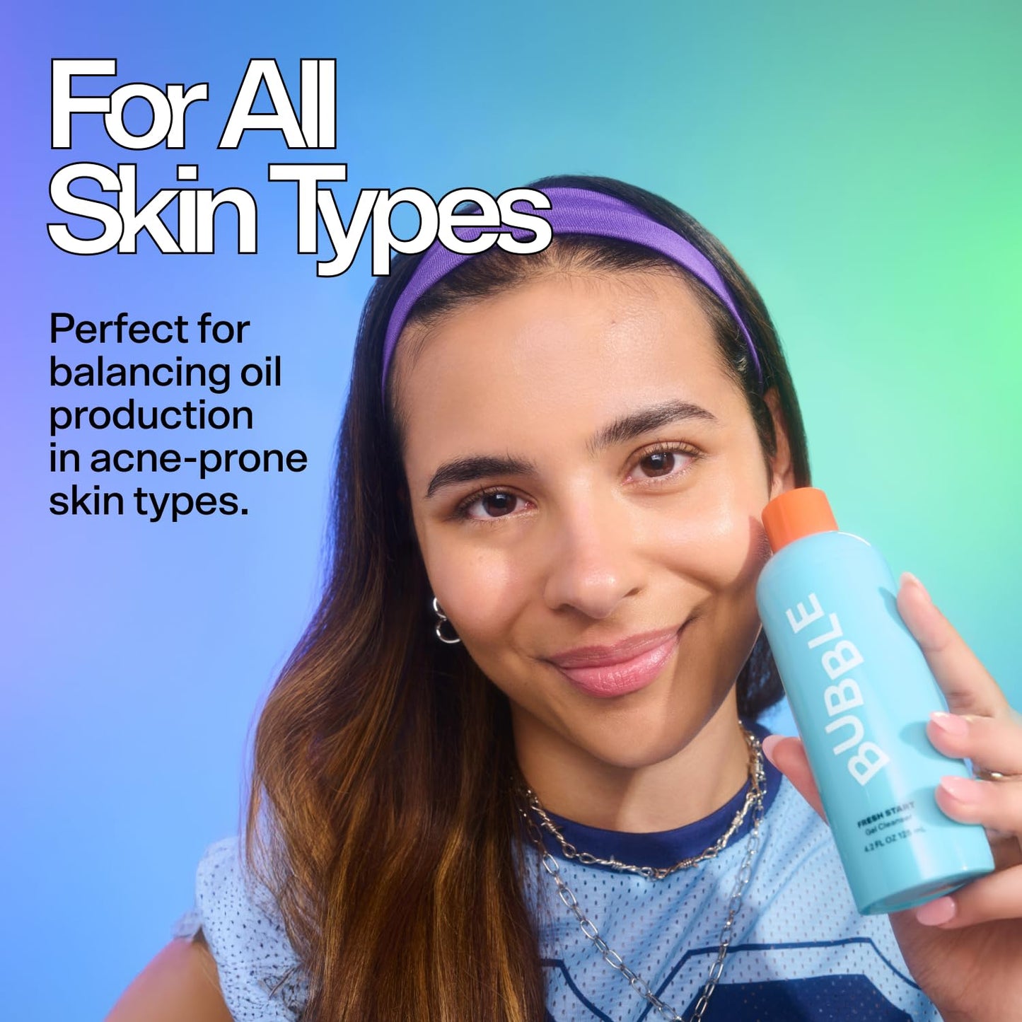 Bubble Skincare Fresh Start Gel Cleanser - Gentle Exfoliating Face Wash for Oily Skin - Gel Cleanser with Aloe Vera Juice + Caffeine to Protect and Soothe Complexion - Summer Skincare Essential(125ml)