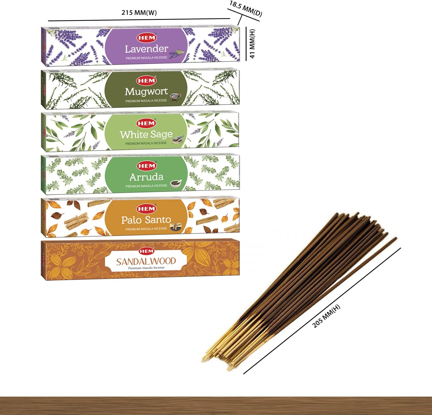 HEM Masala Assorted Natural Masala Cleansing Incense Sticks - 12 Packets (15g Each) | Natural Fragrance for Aromatic Rooms | Odor Remover Incense for Stress Relief & Relaxation