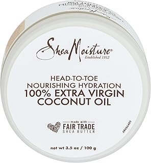 SheaMoisture 100% Extra Virgin Coconut Oil for Trial & Travel Nourishing for All Hair & Skin Types 3.2 oz