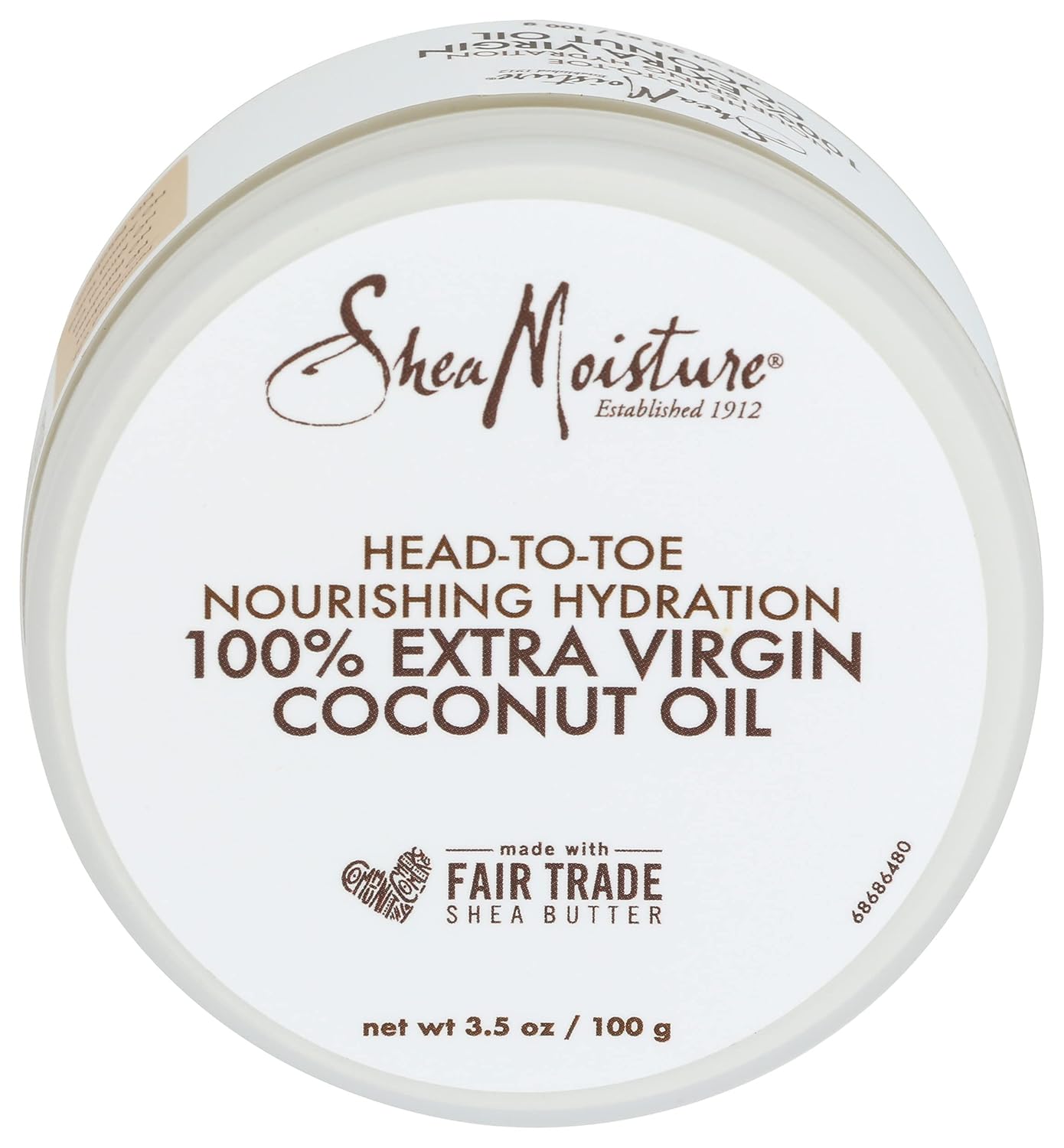 SheaMoisture 100% Extra Virgin Coconut Oil for Trial & Travel Nourishing for All Hair & Skin Types 3.2 oz