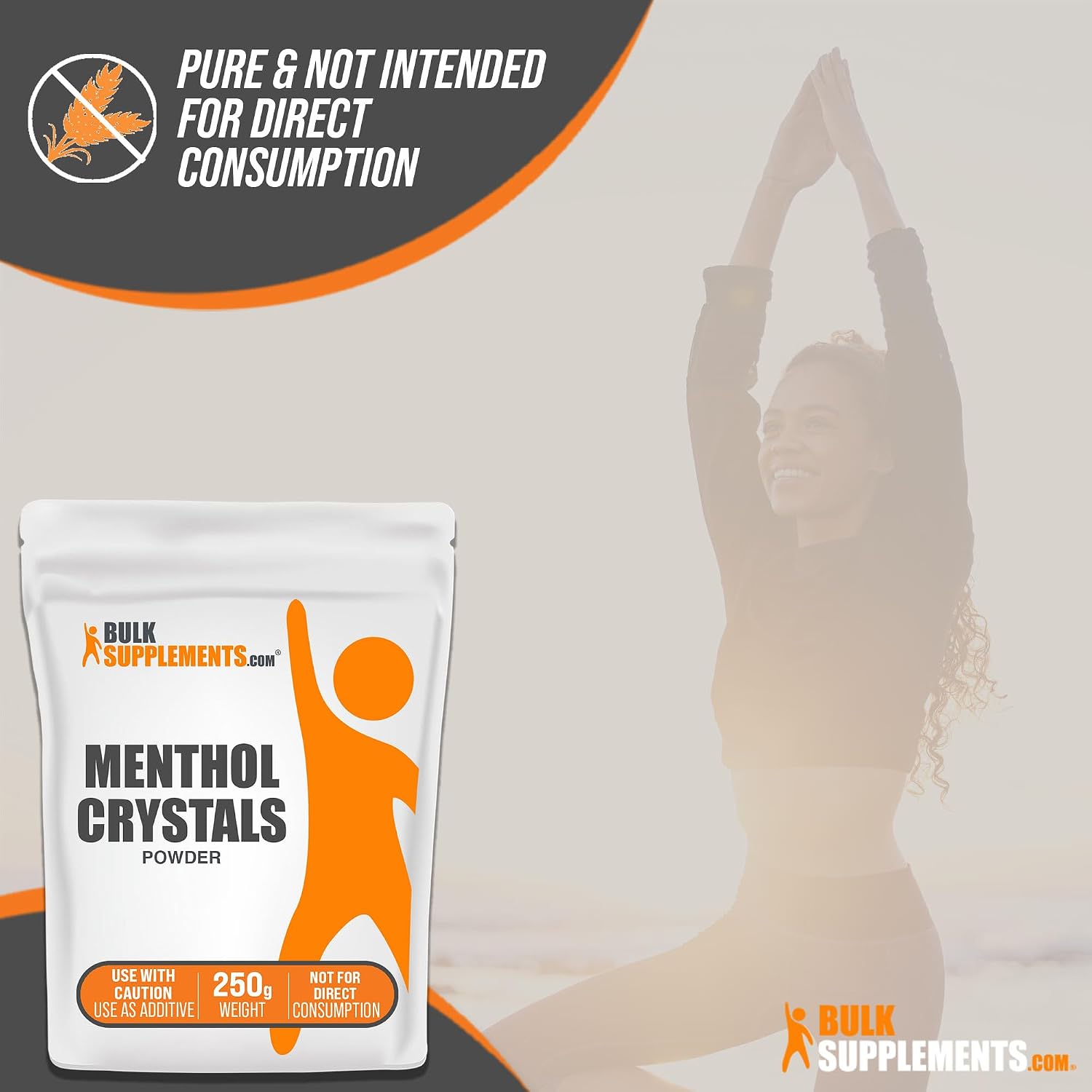 BulkSupplements.com Menthol Crystal - Natural Menthol Crystals - Menthol Crystals for Soap Making, for Shower Steamers Aromatherapy - Pure & Gluten Free, 250g (8.8 oz)