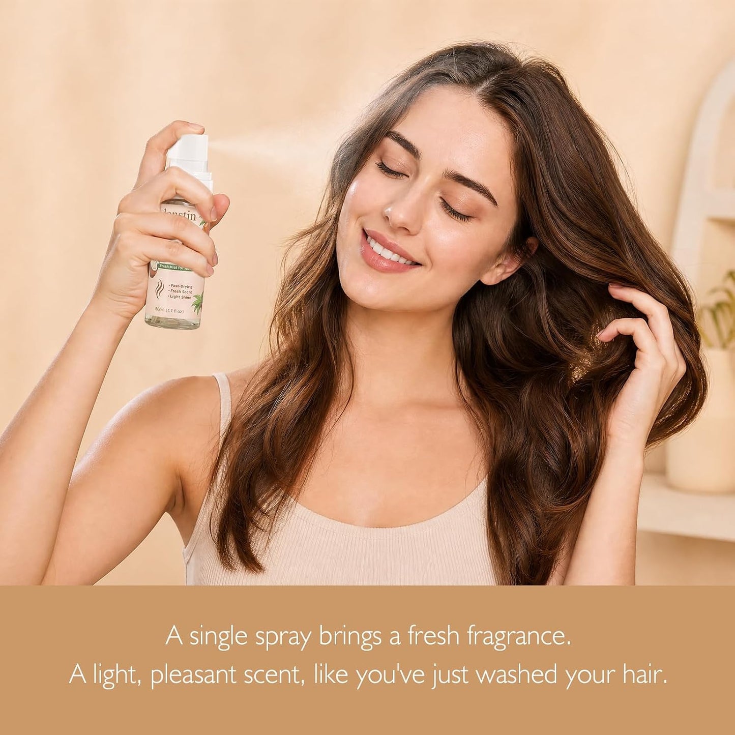 coconut Hair Frangrance for Women, Long-Lasting Scented Hair Spray & Body Mist, Freshen Hair, Body & Pillows, Lightweight Non-Greasy Mist for Dry & Frizzy Hair, 100ml