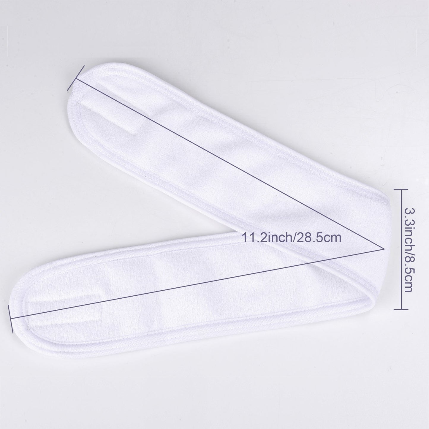 Whaline Spa Facial Headband Head Wrap Terry Cloth Towel, 4 Counts, White | Stretch, for Bath Makeup and Sport