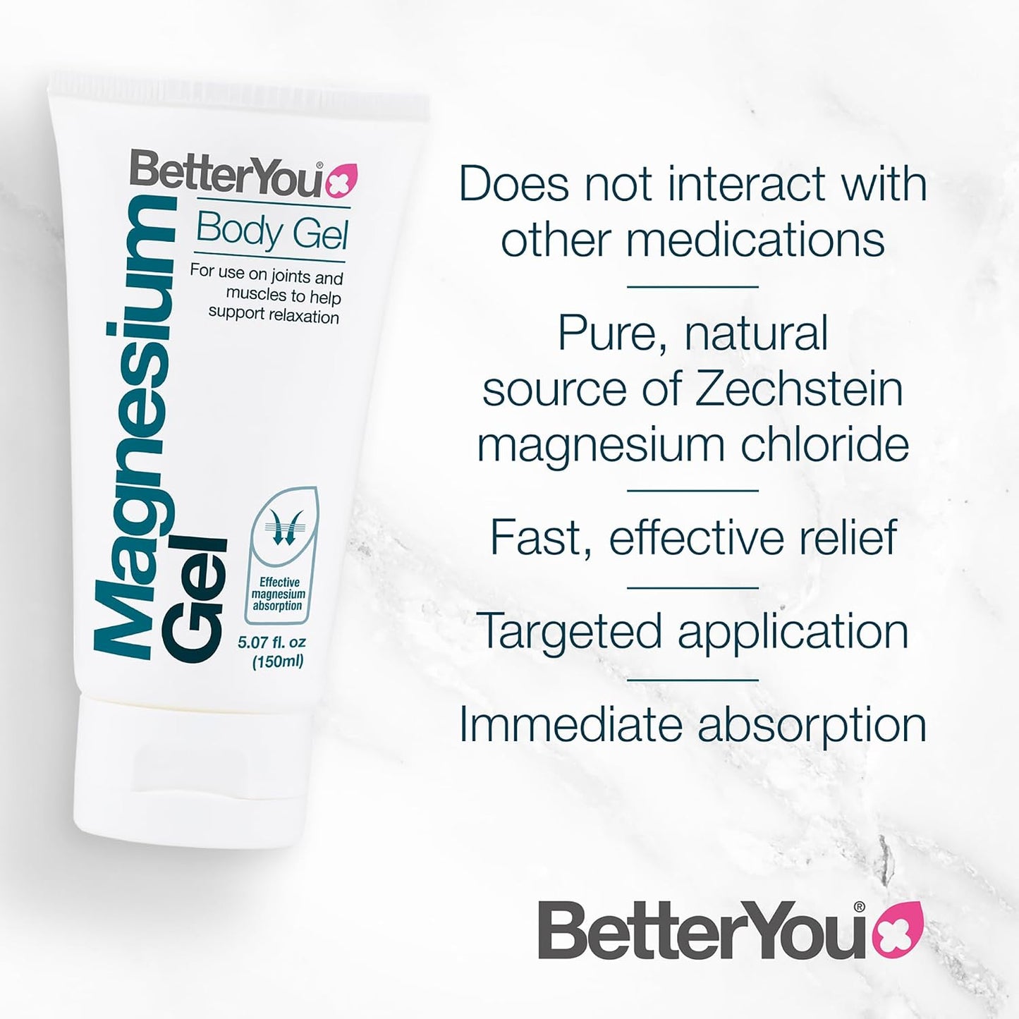 BetterYou Original Flakes with Gel Bundle - Magnesium Flakes and Magnesium Body Gel - Bath Salts and Body Moisturizer - Soothe Tired Muscles - 2 pc