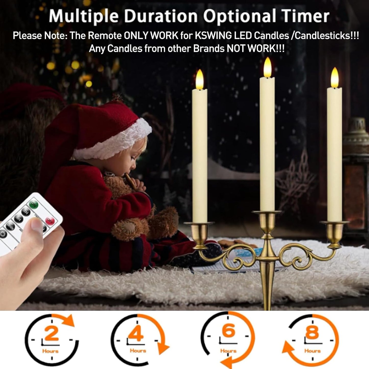 KSWING 10 Key Remote Controller Only Work for KSWING LED Candles/Candlesticks