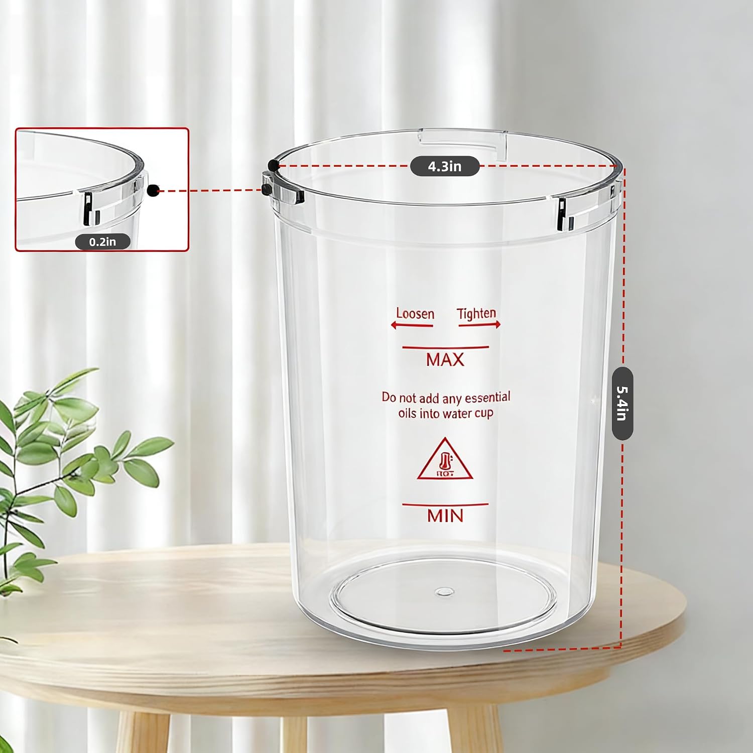 Retain time Face Steamer Water Cup,Water Jar for Facial Steamer