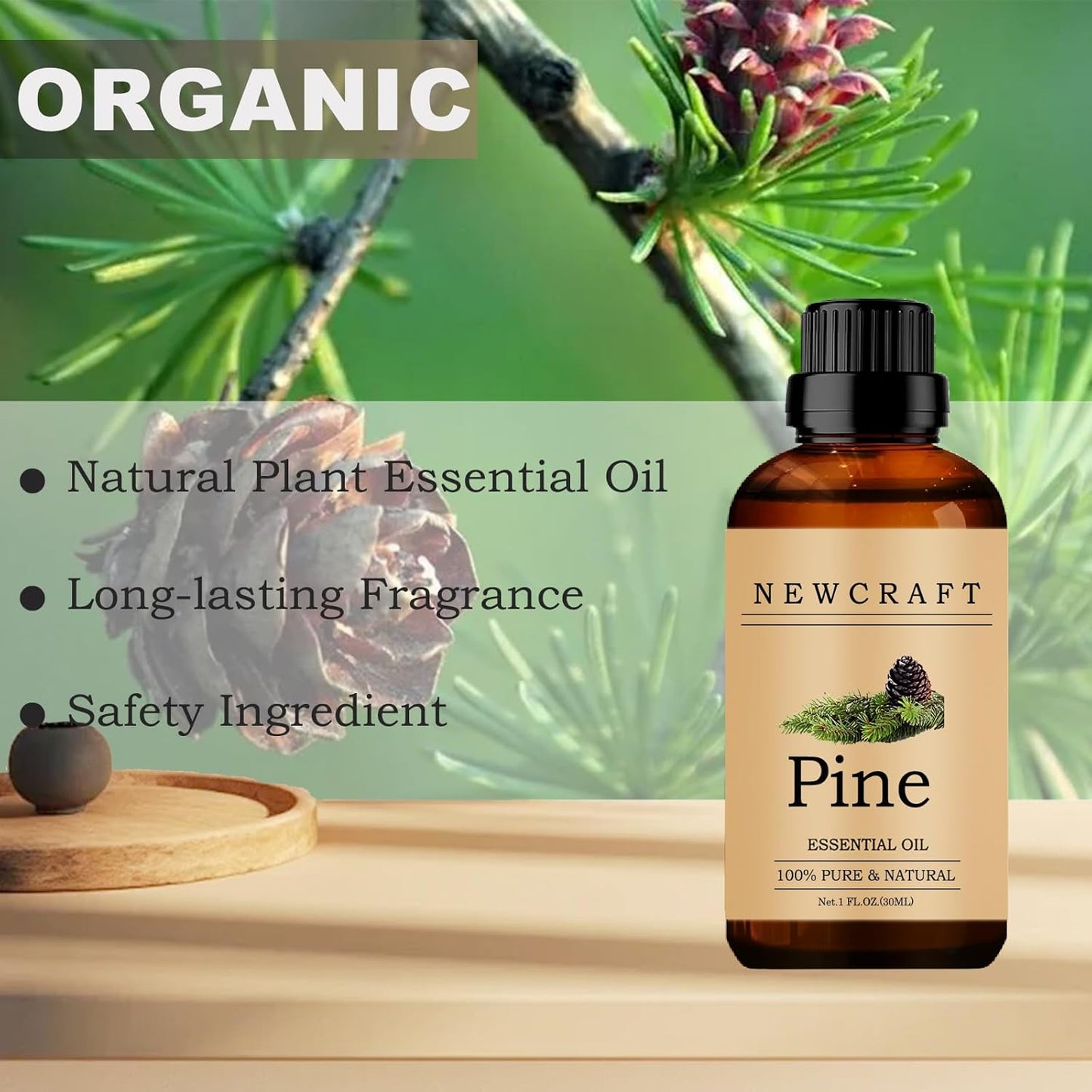 Pine Essential Oils, 100% Pure and Natural Essential Oil for Aromatherapy Diffuser - Pine/1 Fl Oz