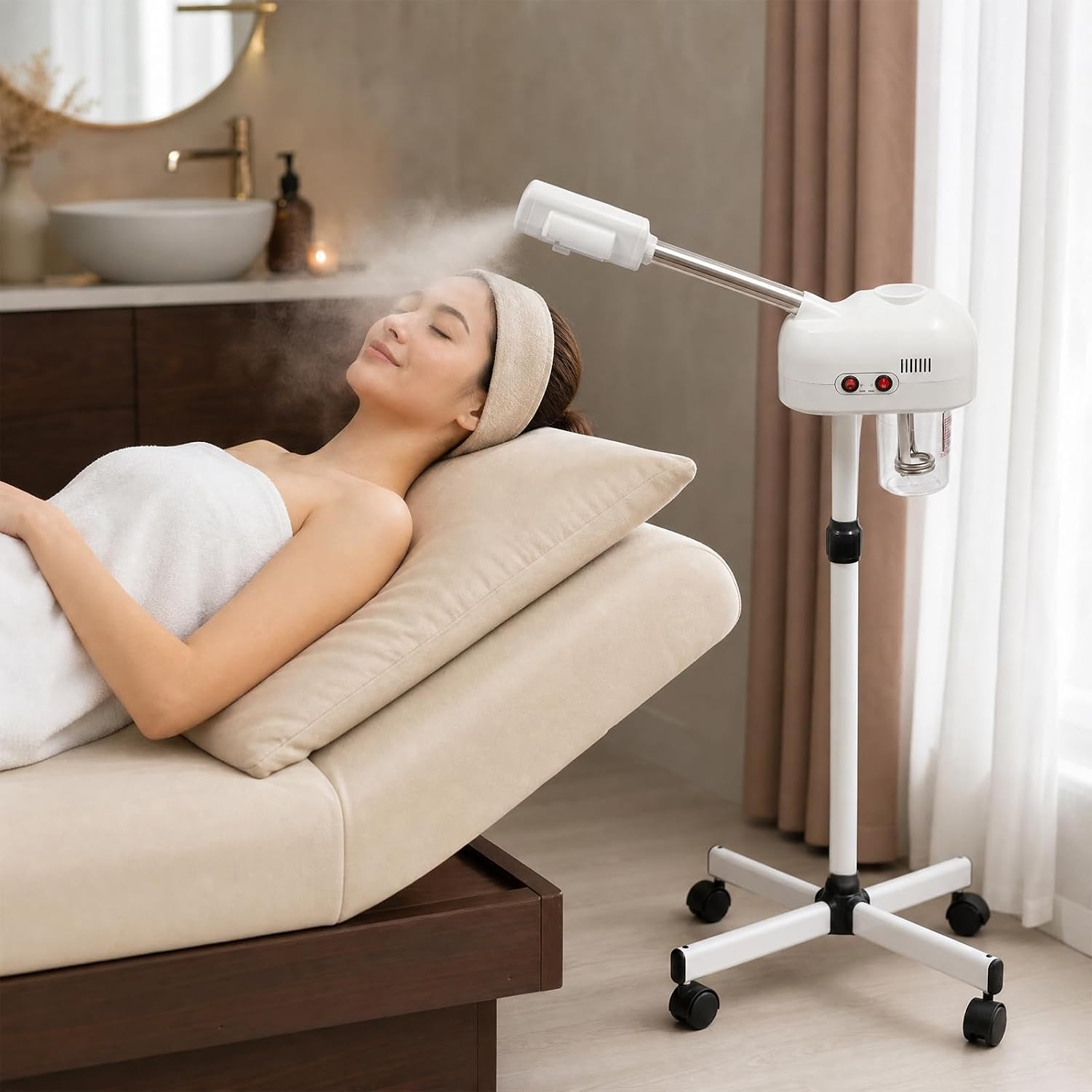 Professional Facial Steamer, 4 in 1 Hot Mist Face Steamer for Home Salon