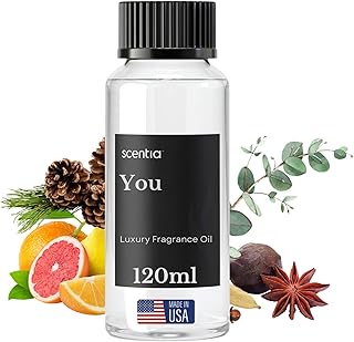 Scentia You Premium Fresh Fragrance Oil for Diffusers – Clean Citrus, Eucalyptus & Sandalwood Home Scent – Cold Air & HVAC Diffuser Oil Refill – 120 ml (4.06 fl oz)