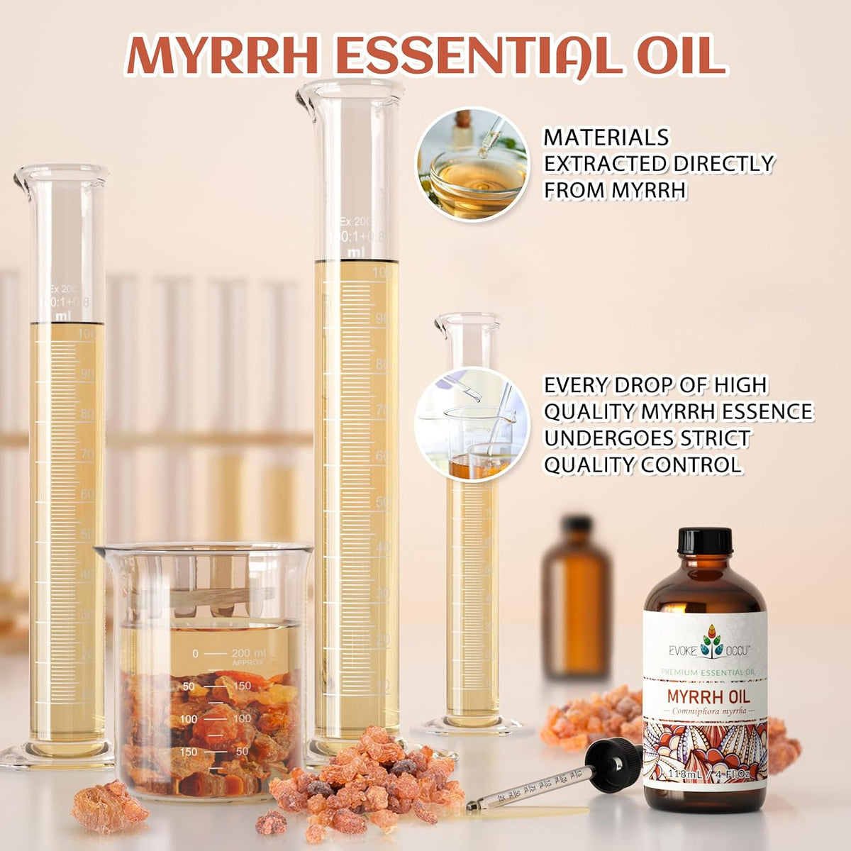EVOKE OCCU Myrrh Essential Oil for Skin, Massage &amp; Diffuser