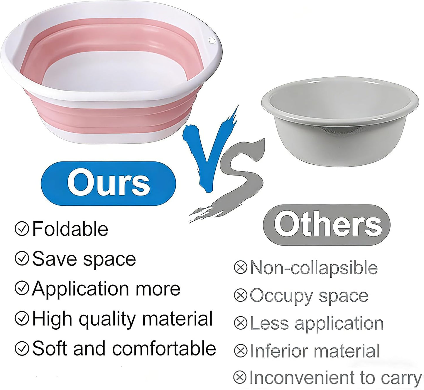 Portable Pool Foot Bath,Collapsible Pool Foot Wash Basin Tub,Foot Bath Basin for Above Ground Swimming Pools Accessories (Pink Baths)