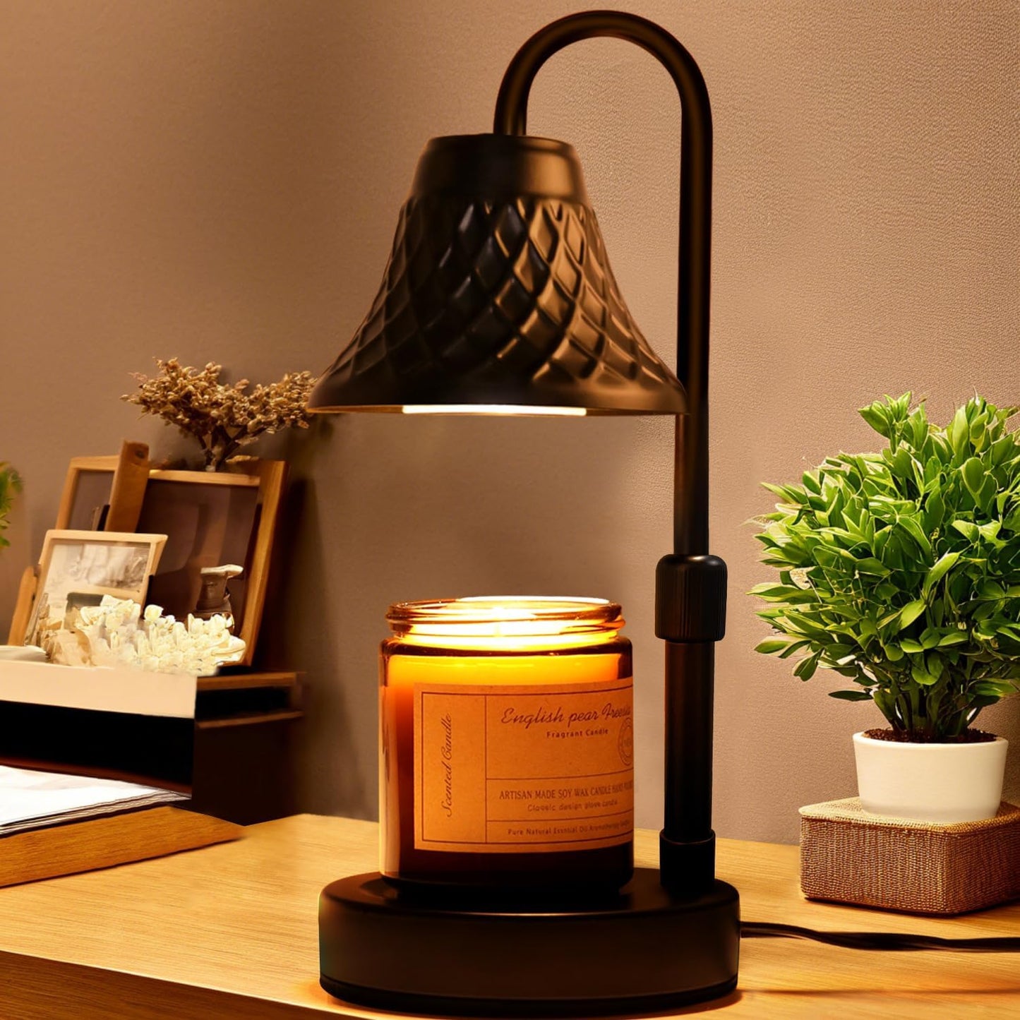 Banbanda Adjustable Candle Warmer Lamp with Timer: Candle Lamps fits All Candle Jar Home Decor - Wax Warmer for Scented Wax - Birthday Gifts for Women
