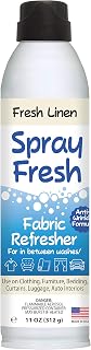 Spray Fresh Fabric Refresher, Linen, 22 oz — Deodorizer and Freshener for Clothing, Bedding, and Furniture