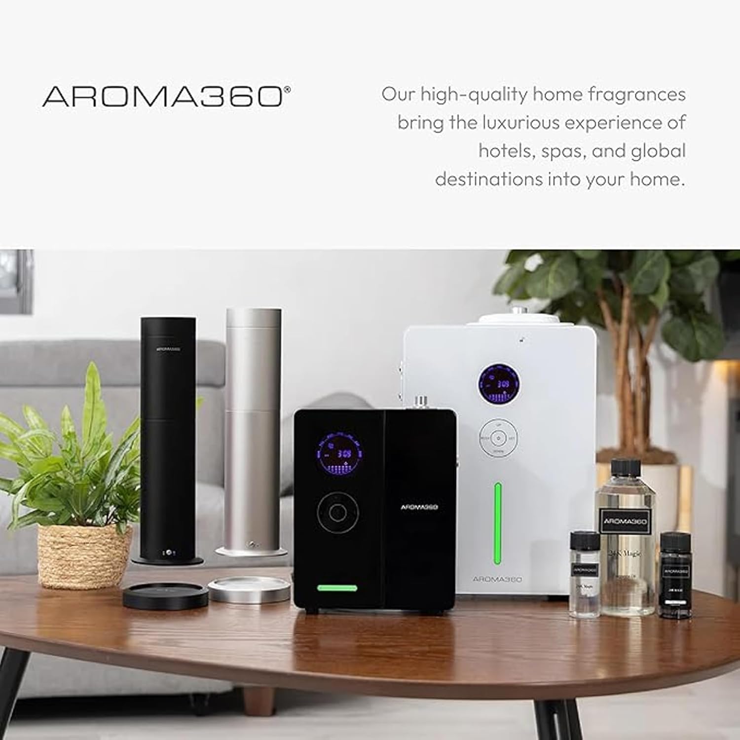Aroma360 | Heat Elite (Cashmere & Dark Rose) Oil Blend | Miami Heat Edition Essential Diffuser Oil | Aromatherapy Scent Diffuser Oil | Italian Mandarin, Peach Blossom and Patchouli 1.7 fl oz, 50 mL