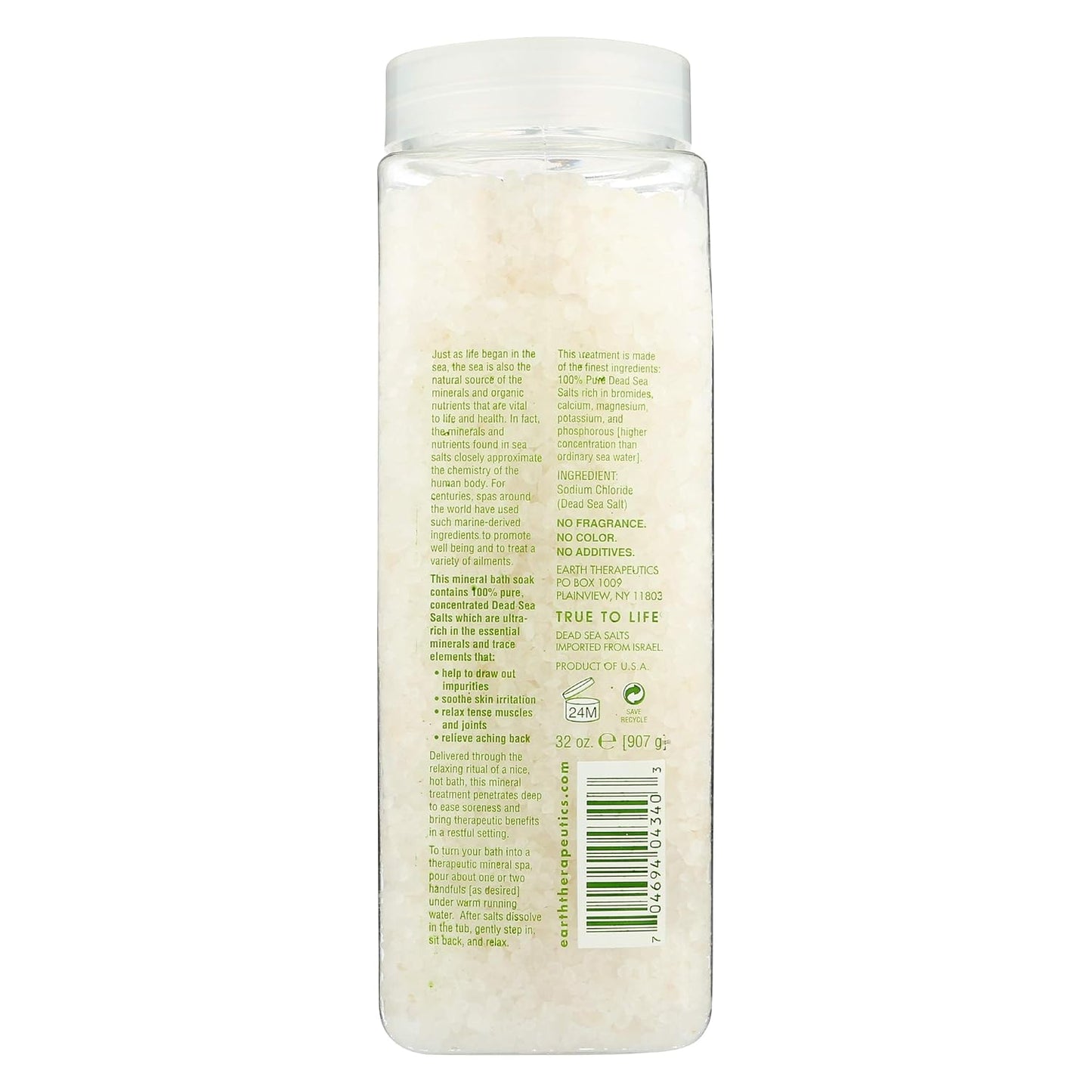 Earth Therapeutics, Salts Dead Sea Therapeutic, 32 Ounce