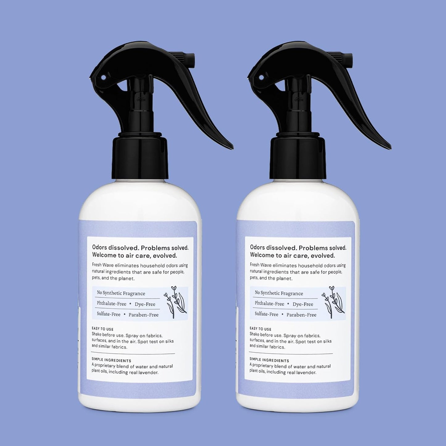 Fresh Wave Lavender Scent Odor Removing Spray, 8 fl. oz. | Pack of 4 | Odor Absorber for Home, Furniture, Fabrics & Trash | Safer Odor Relief