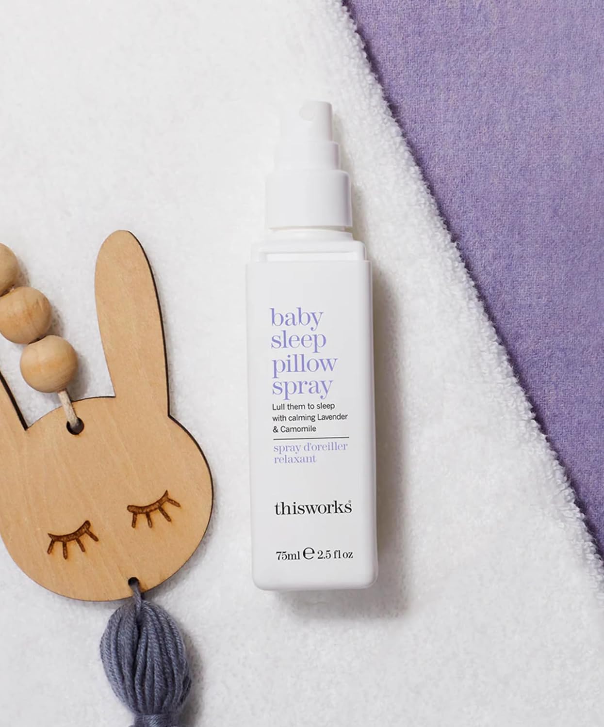 Thisworks Baby Sleep Pillow Spray: Ultra-Gentle to Lull Your Baby to Sleep, Calming Lavendar & Camomile, 75ml | 2.5 fl oz; 6+ Months
