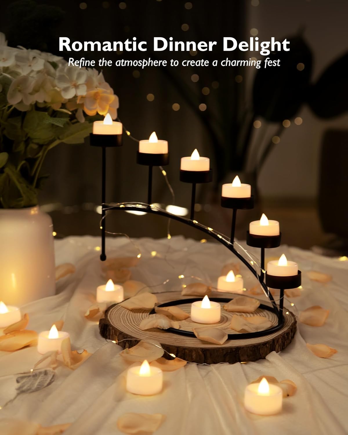 BEICHI Remote Candles, 12 Pack Timer Candle, Flameless Tea Lights Candles Battery Operated, Flickering LED Tea Lights, Timer Battery Votive Candles- Warm White- White Base