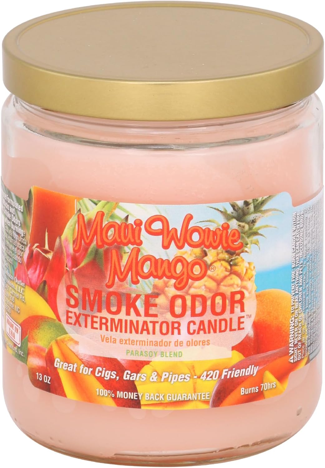Smoke Odor Exterminator 13oz Jar Candle, Maui Wowie Mango