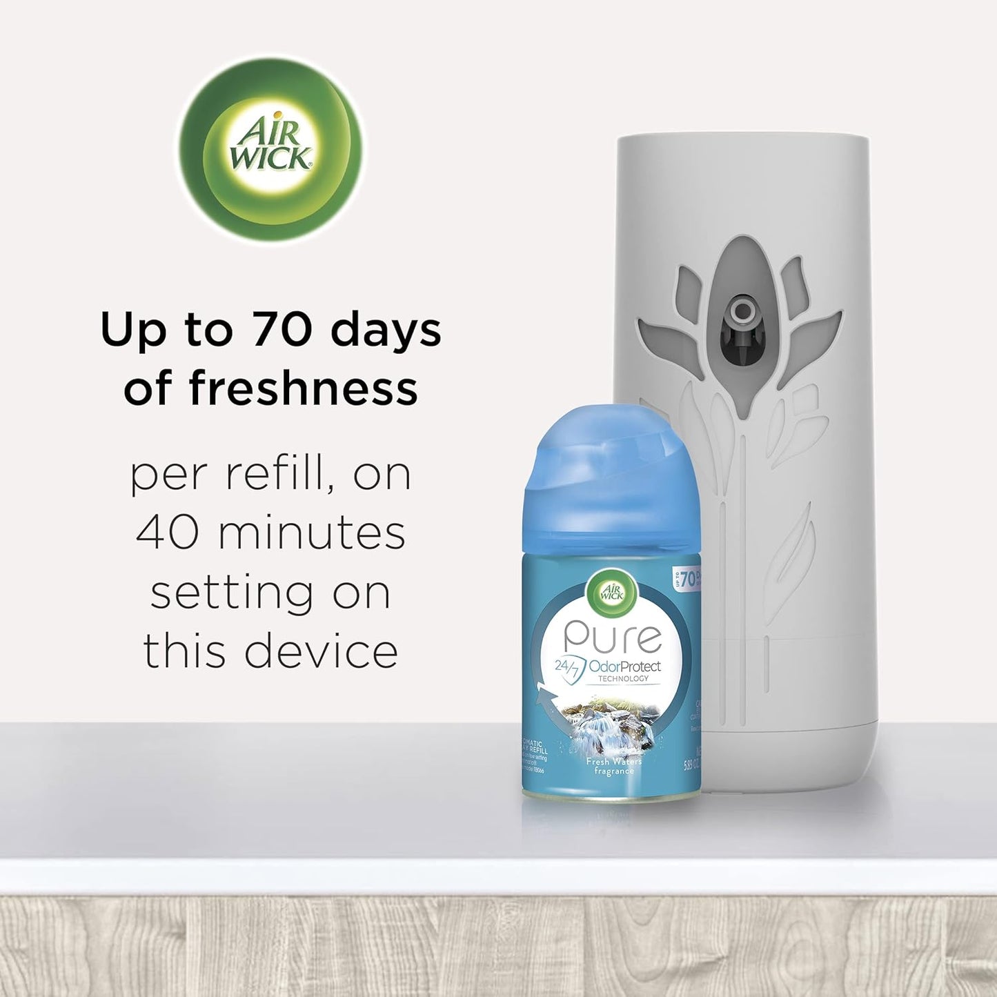 Air Wick Automatic Air Freshener Spray Refill, Lush Honeysuckle & Raspberry, Essential Oils, Odor Neutralization
