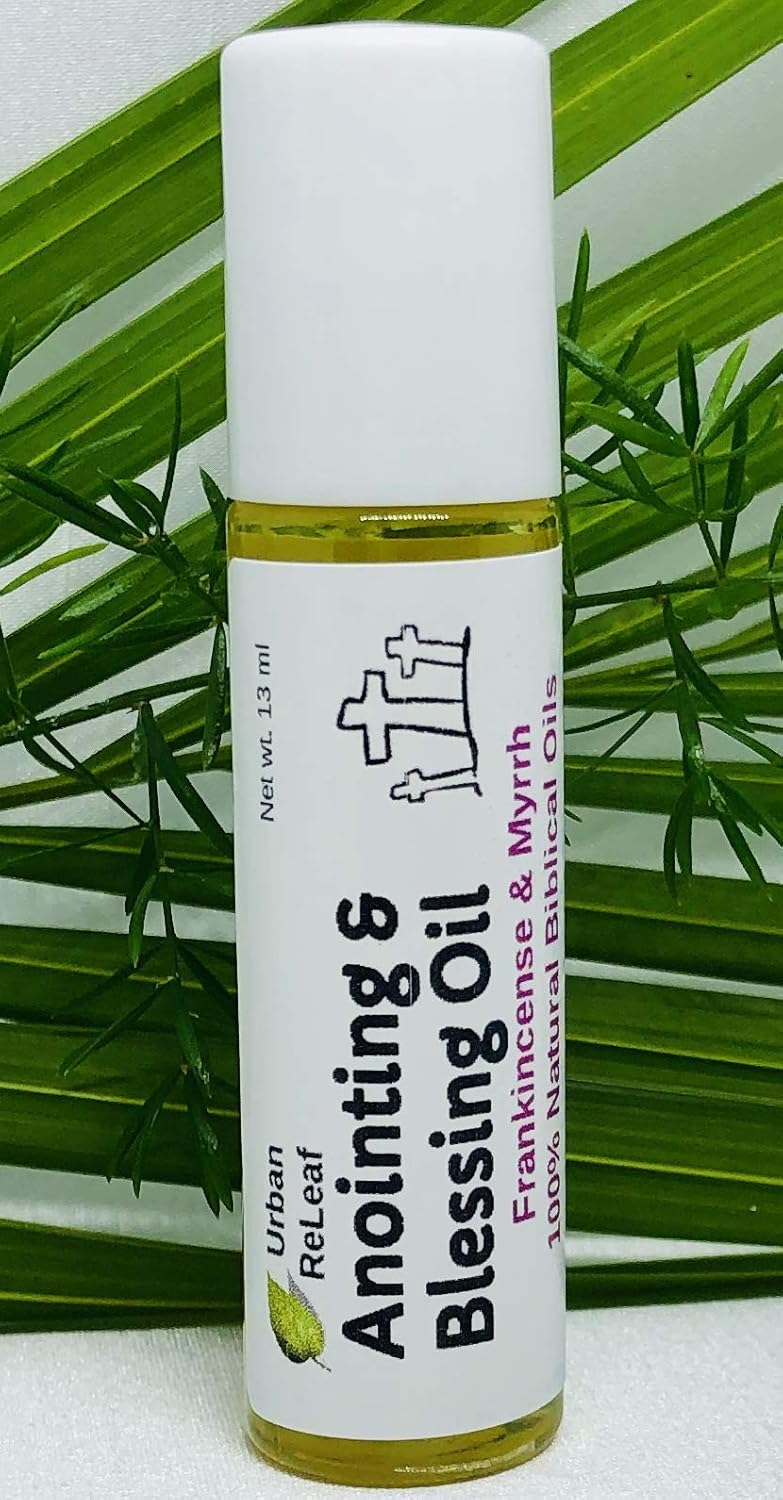 Urban ReLeaf Anointing and Blessing Oil Roll-On ! Smells Great! Frankincense, Myrrh, Holy Bible Oils, Olive, Grapeseed. Blessed, Comfort, Honor, Consecration, USA Made.