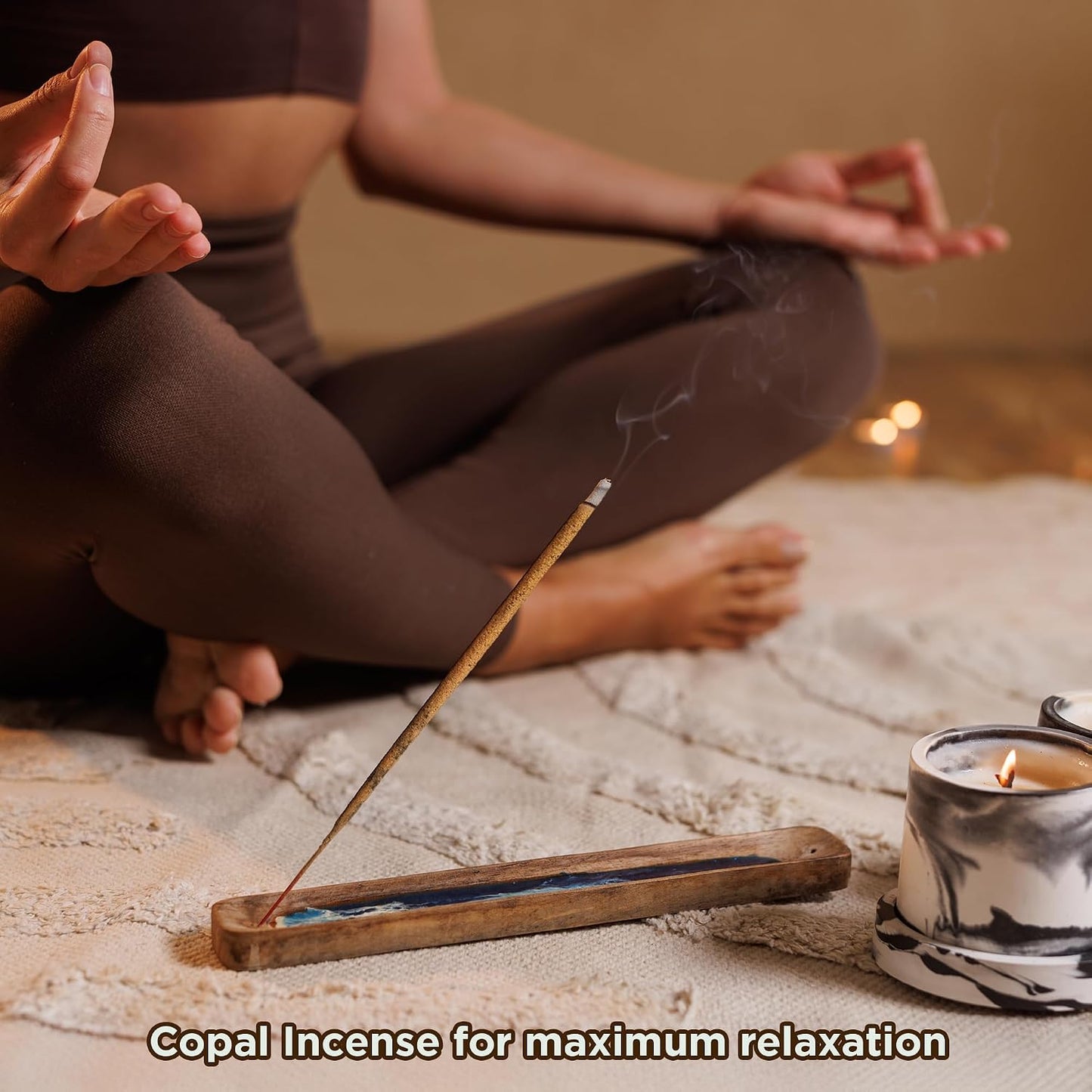 Mix Copal Aztec Incense 40 Sticks Mexico, Palo Santo, Myrrh, Cinnamon, Sandalwood for Yoga & Spiritual Cleansing - Pure Copal Resin Incense for Purifying Energy & Relaxation, JAGUARBIRD