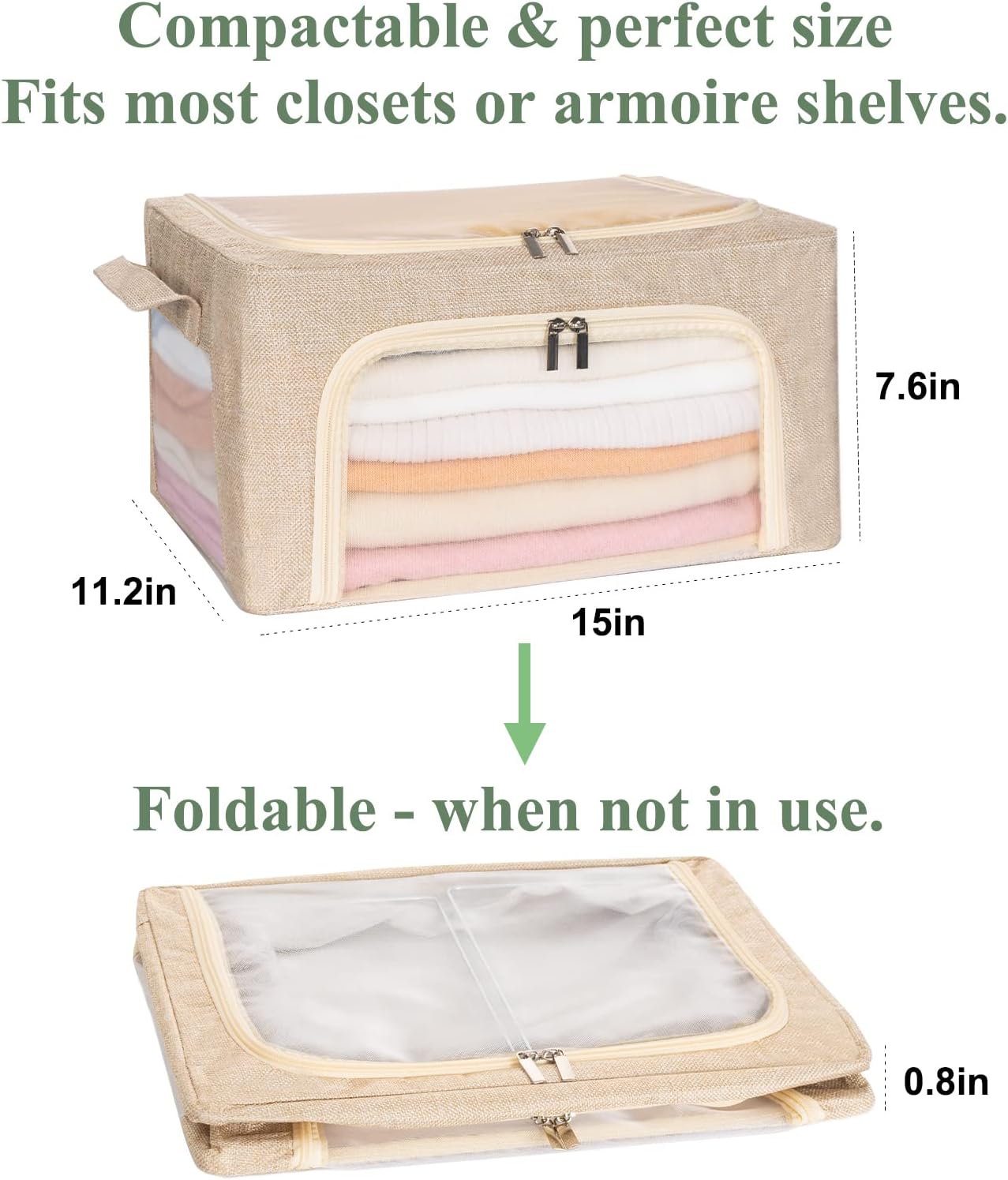 22L Cashmere Sweater Storage Bag with Natural Cedar Balls | BREATHABLE Cashmere Storage Bag Friendly for Knitwear Merino Wool/Knit Sweater for Closet Shelf Wool Clothes Garment Organizer Pouch
