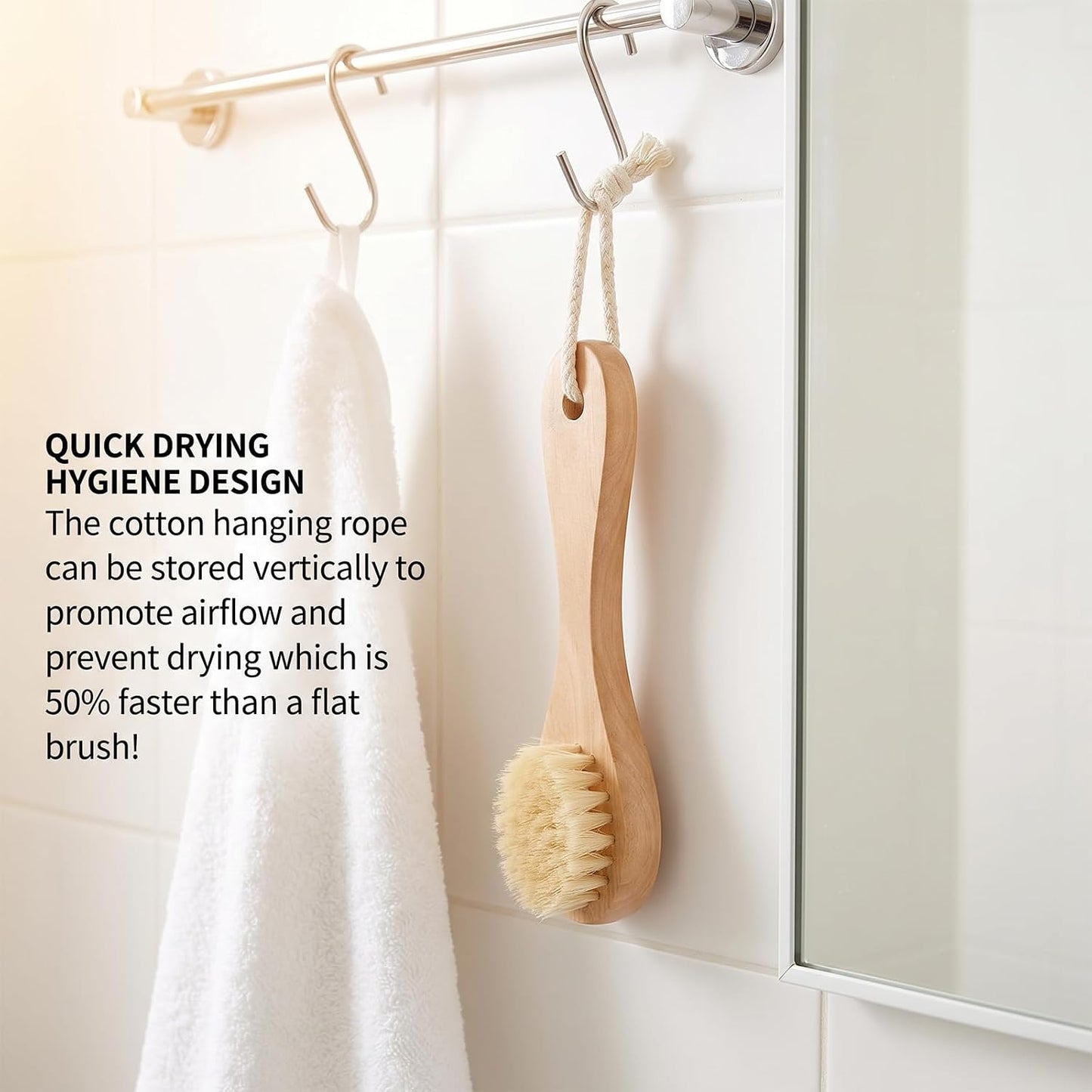 Dry Brush for Face Wooden Facial Brush | Cleansing Exfoliating Face Brushes Wood Handle Facial Cleanser for Skin Care Body Cleaning Exfoliating Neck Chest Nails