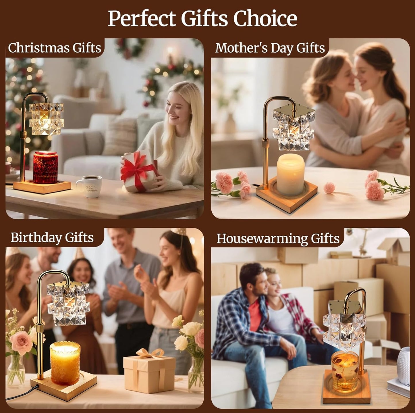 Alpharan Candle Warmer Lamp with Timer - Electric Wax Warmer for Home Desk Decor, Birthday Gifts for Women Mom Men, House Warming Gifts New Home Kitchen Office Dorm