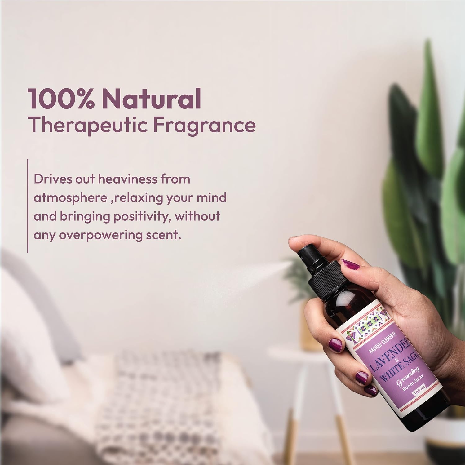 Sacred Element's Myrrh Copal, Lavender & White Sage Auric Room Spray – Pack Of 2 (6.6 oz Each) | Restoring Balance | Harmony | Relax And Unwind Your Senses.