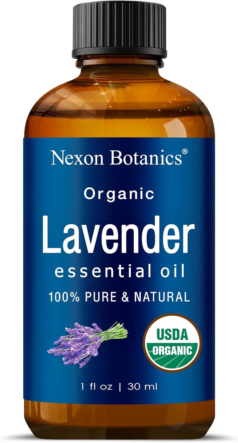 Organic Lavender Essential Oil 30 ml - Pure, Natural Oils for Aromatherapy, Diffusers, DIY, Candle and Soap Making Scent - Nexon Botanics