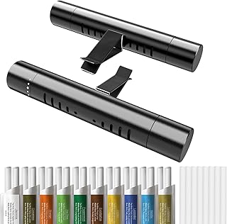 Car Air Freshener, RoyAroma Car Diffuser Vent Clips Set with 10 Bags Different Scents Essential Oil Stick (2 Sticks Each) and 8 Unscented Refill Sticks for Women Men Automotive Fragrance Decoration