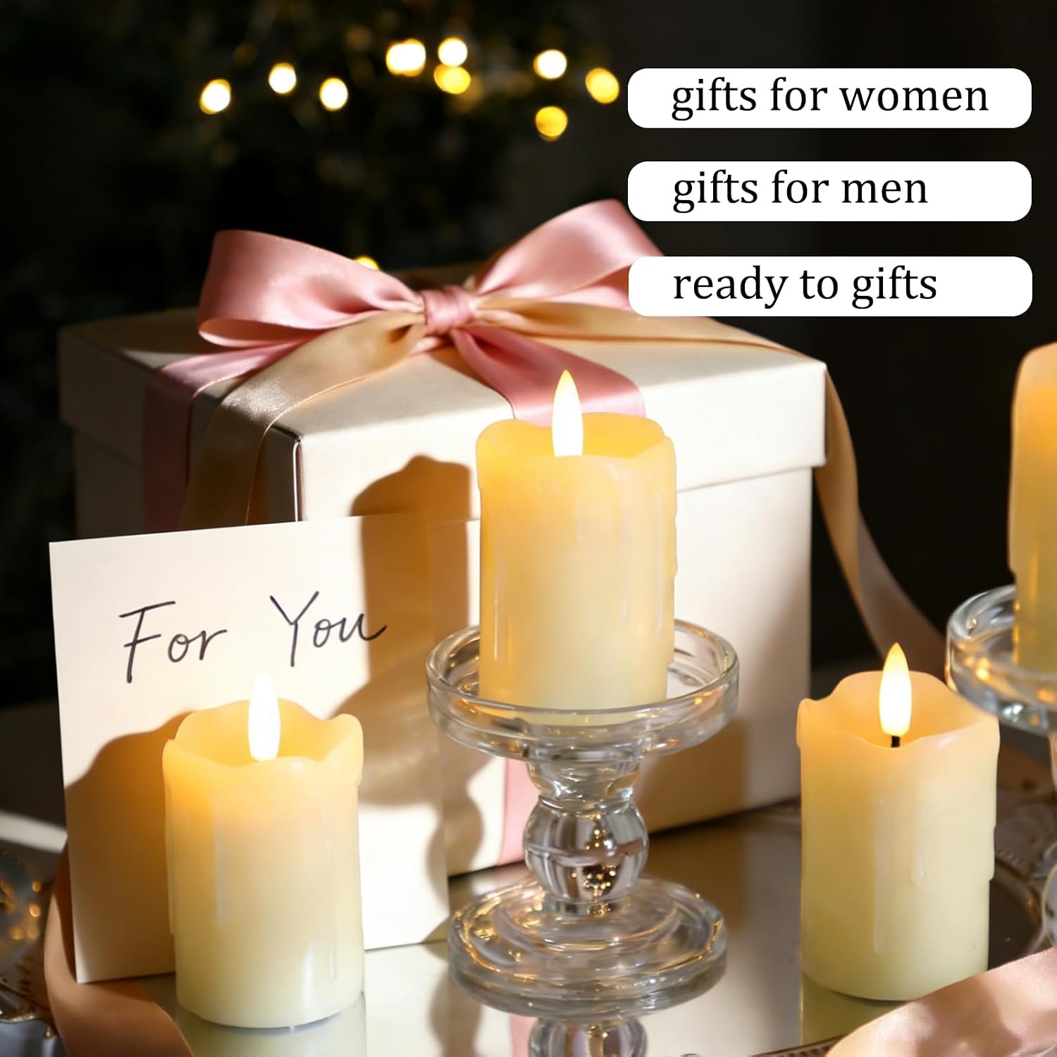 Lezonic Flameless Votive Candles Battery Operated with Remote and Timer, Pack of 6 (D:2" X H:3") LED Ivory White Long Lasting Flickering Wax Candles with Realistic 3D Flame