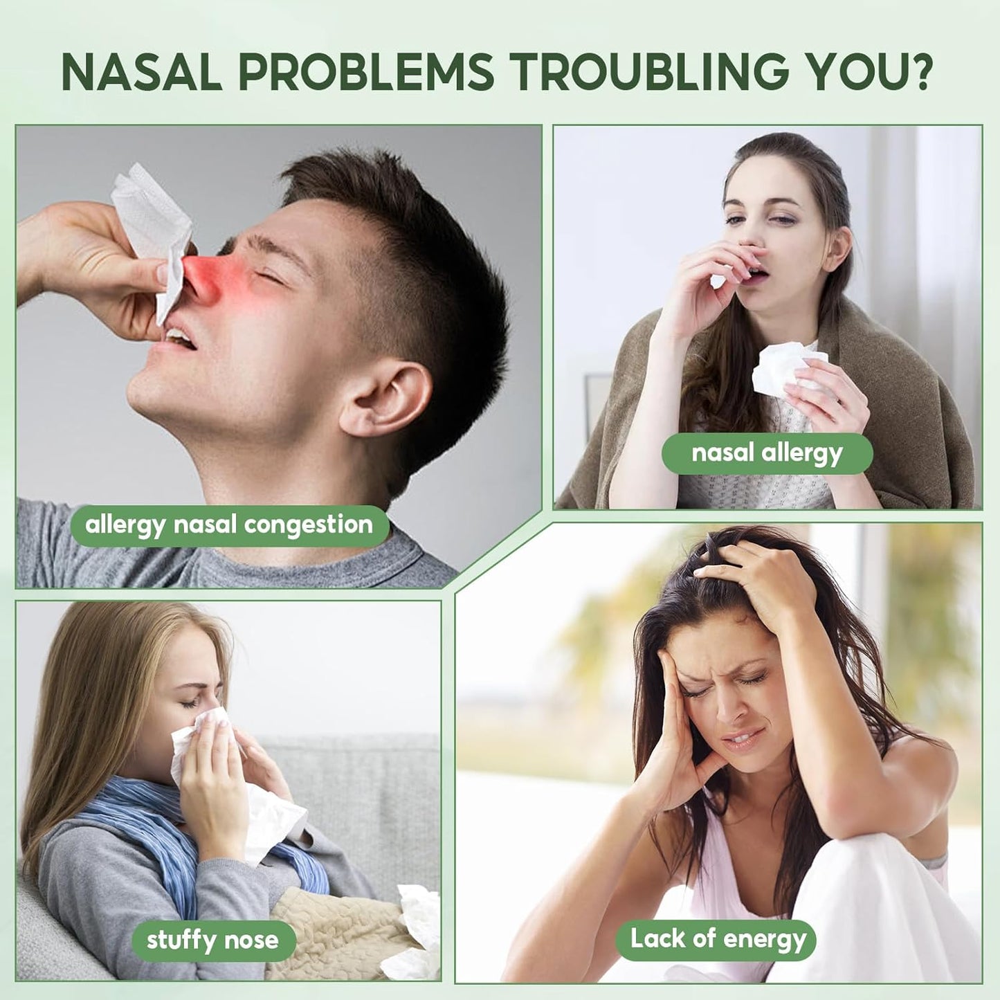 DoctorPro Non-Greasy Nasya Nasal Oil, Roll-On Design Natural Essential Oil Helps Ease Breathing, Relief from Allergic Rhinitis, Sinus Infection, Dry & Stuffy Nose (2PCS)
