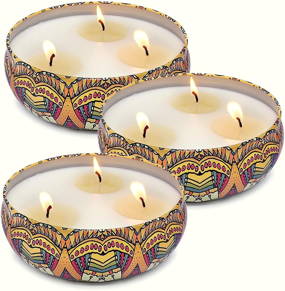 Citronella Candle Outdoor, Large 3 Wicks 13.5oz Soy Wax Bugs Away Candles for Outside Patio Porch, 3 Packs