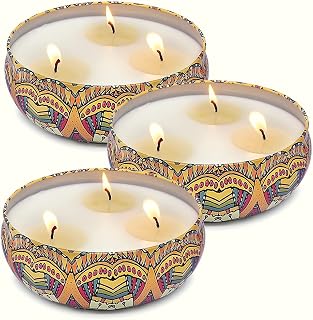 Citronella Candle Outdoor, Large 3 Wicks 13.5oz Soy Wax Bugs Away Candles for Outside Patio Porch, 3 Packs
