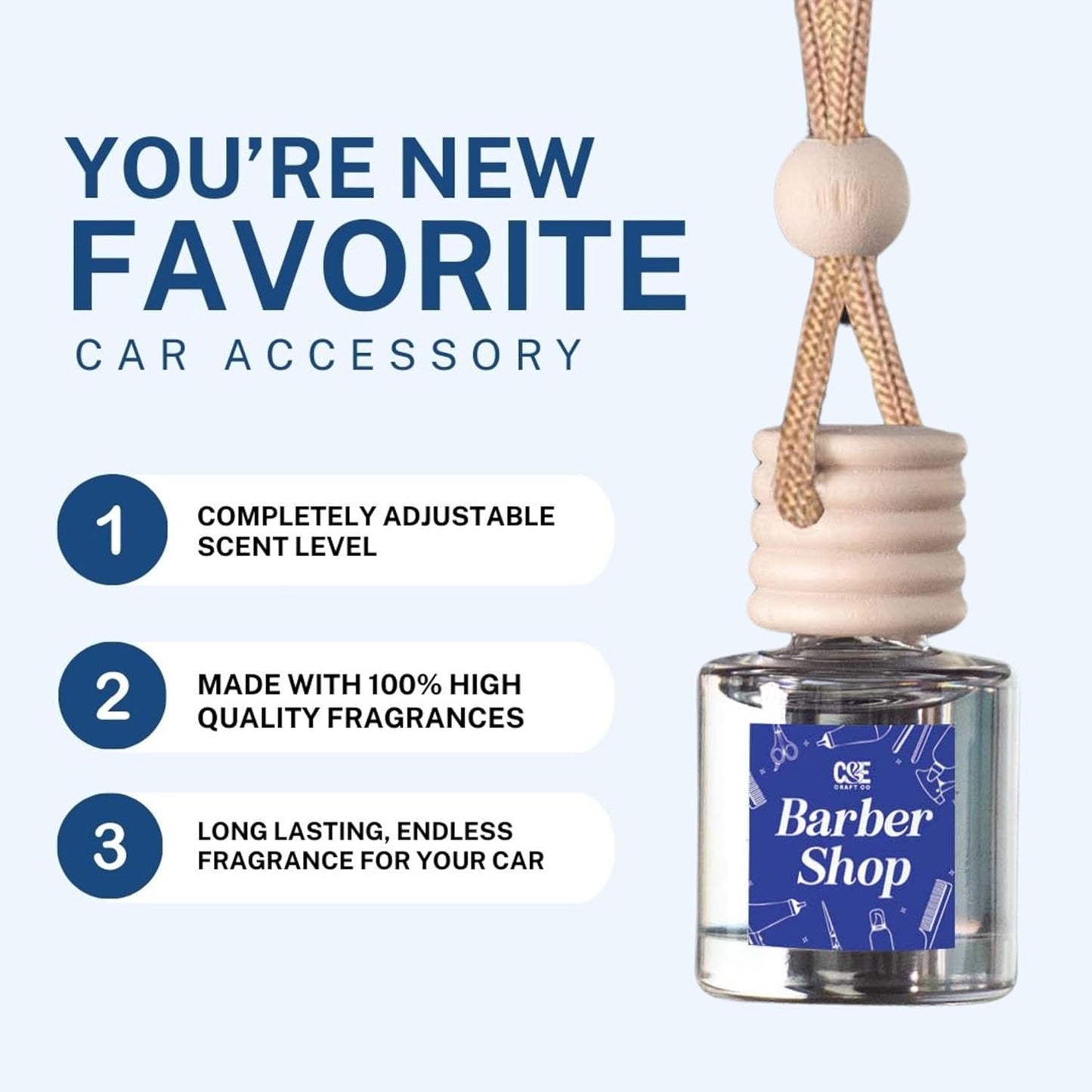 CANDECraftCo Car Air Hanging Fragrance Oil, Car Auto Freshener for Essential Oils, Scents Fragrance Aromatherapy Automobile Diffuser, Long Lasting (Cactus Bloom)