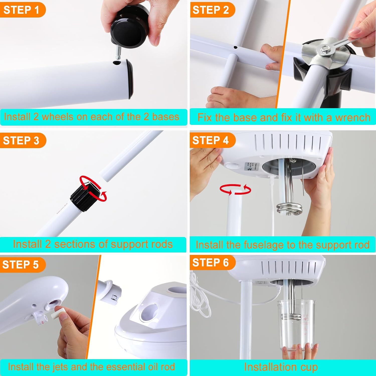 Professional Facial Steamer for Deep Cleansing and Hydration, Ozone Spa Face Steamer on Wheels, Adjustable Height and Angle,Estheticians Steamer More Steam,Suitable for Beauty, Spa and Home Use