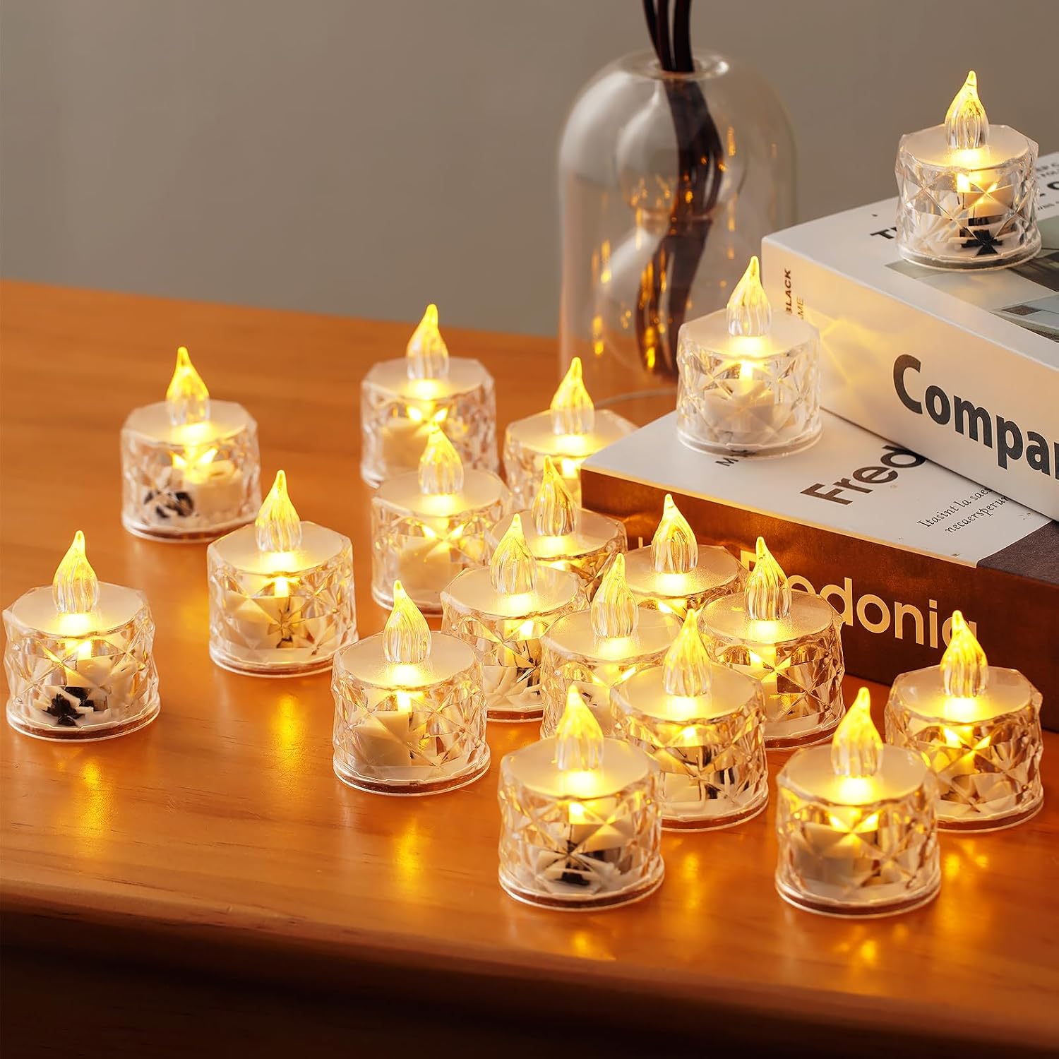 12 Pcs Flickering Flameless Candle Battery Tea Lights for Weddings | For Weddings