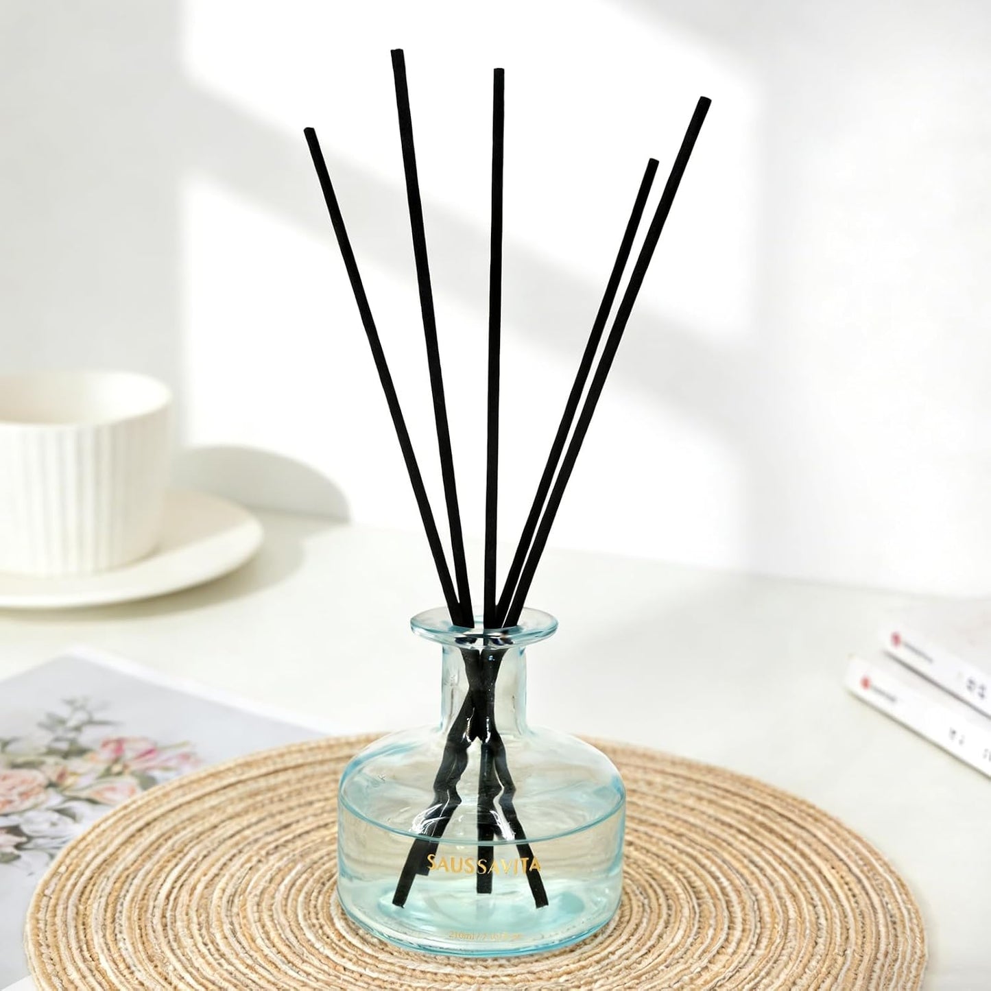 11 inch Diffuser Sticks 100 Pack, Diffuser Reeds Sticks Refill for Home and Bathroom, Diffuser Reeds Sticks for Scented Diffuser Black